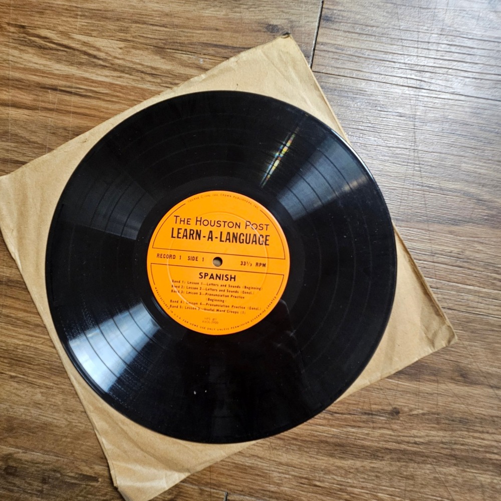 The Houston Post - Learn-A-Language Record Course, Spanish 33RPM 10"‎ V+/V+